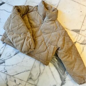 Love tree cropped corduroy jacket